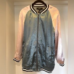 Forever 21 Bomber jacket- size Small silky material - Swift concert ready NEW